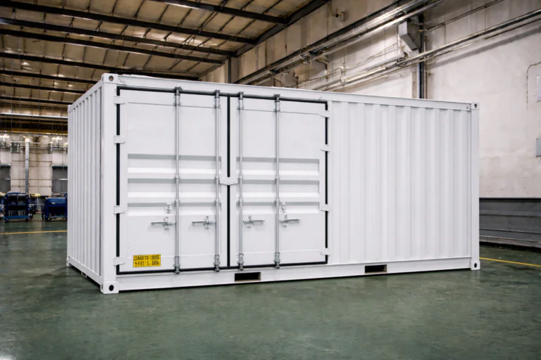 mobile containerized water treatment system with RO unit