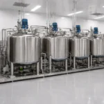 pharmaceutical liquid preparation and mixing system stainless steel tank