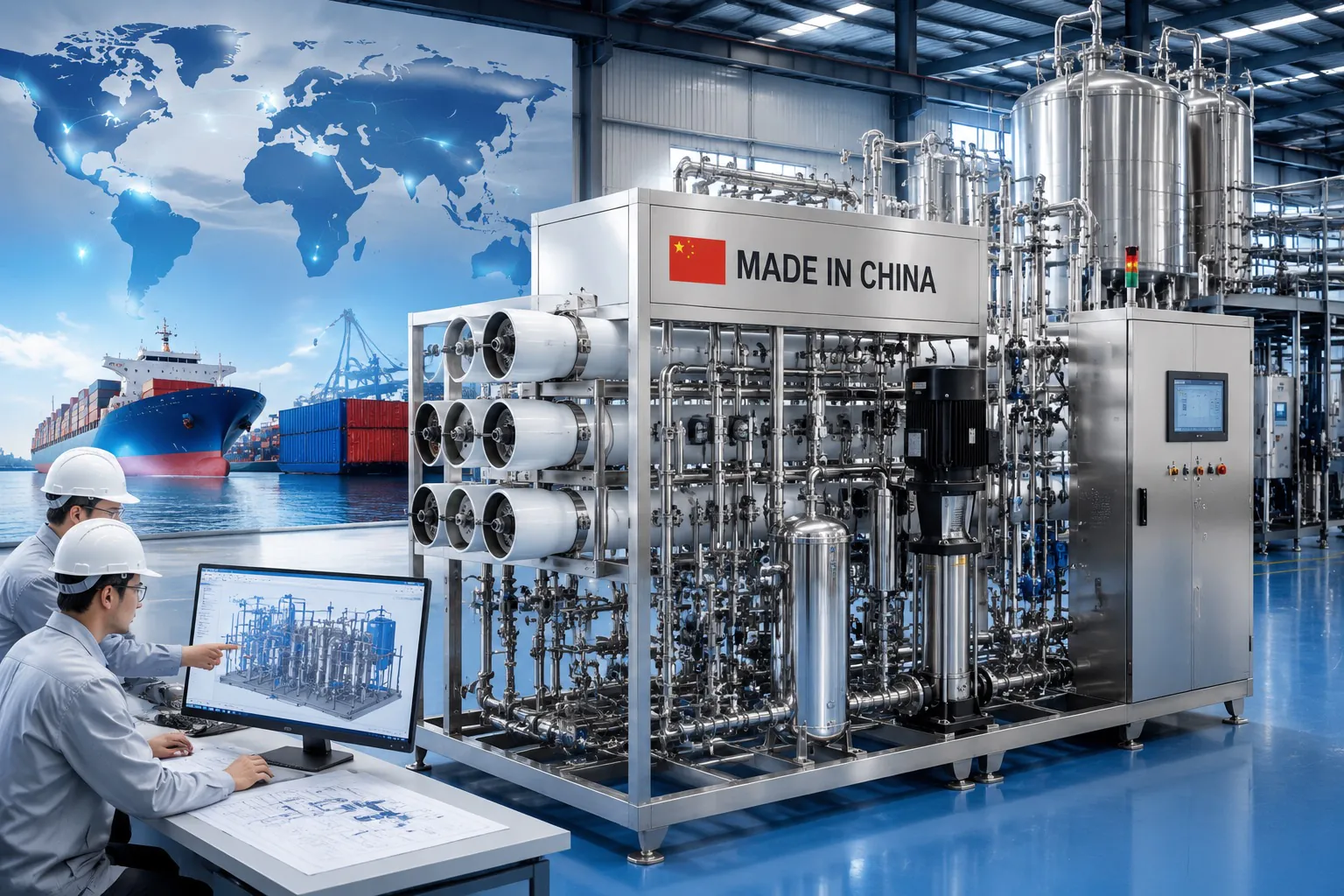 Chinese pharmaceutical water system manufacturer with GMP purified water equipment